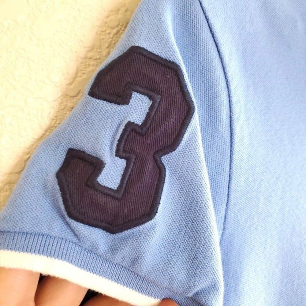 U.S. Polo Assn. Womens Shirt Blue L Polo Top L Short Sleeve Collared - Picture 7 of 8